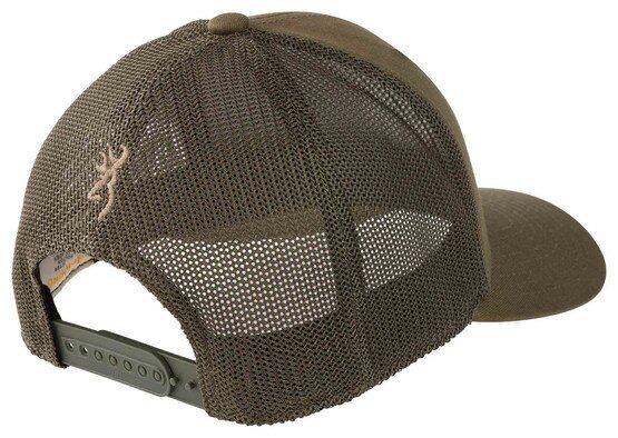 Browning Billet Trucker Hat in green from back